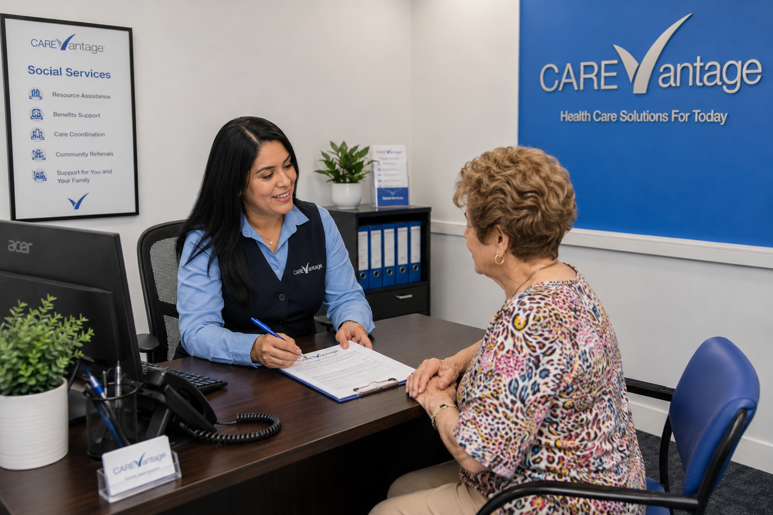 Social-services guidance at CareVantage Medical Centers